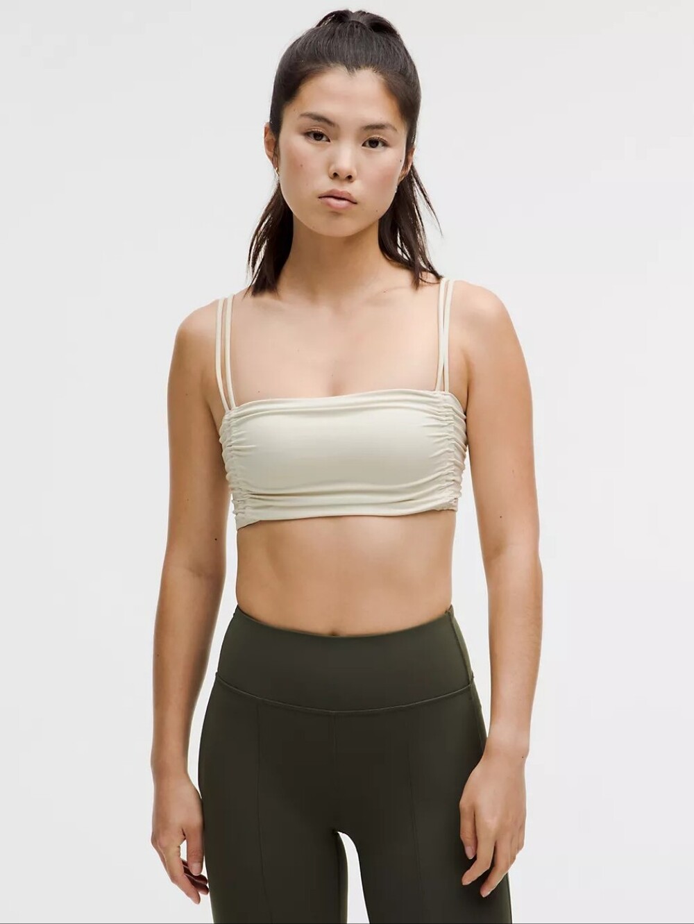 NWT lululemon Ruched Yoga Bra ShimmerLight Support, A/B Cup XL
